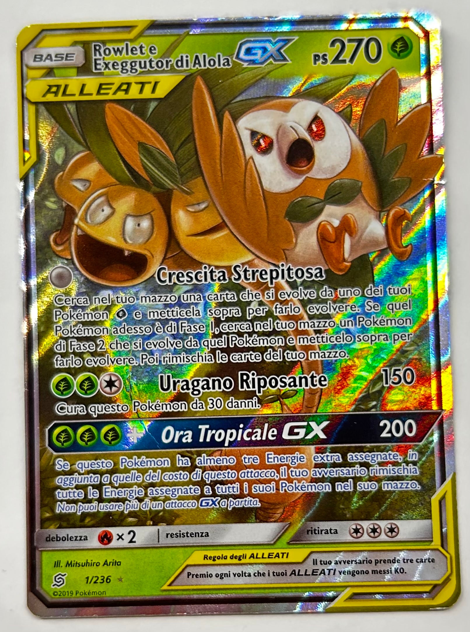 Rowlet e exeggutor di alola Gx